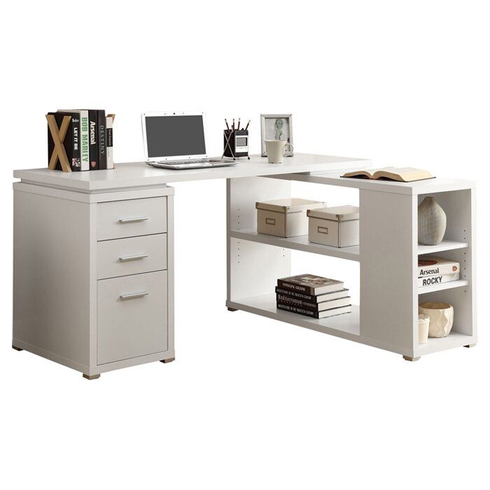 Theory writing l desk in white hello you are perfect