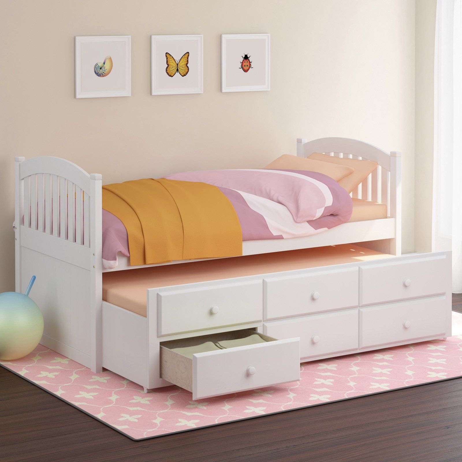 детская кровать одноярусная с ящиками