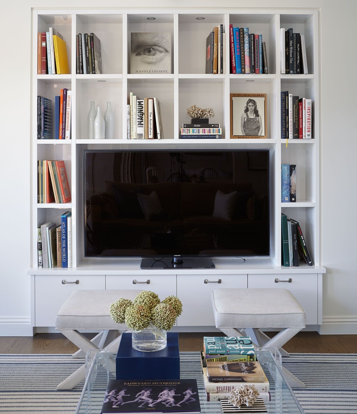 White Tv Built Ins Design Ideas