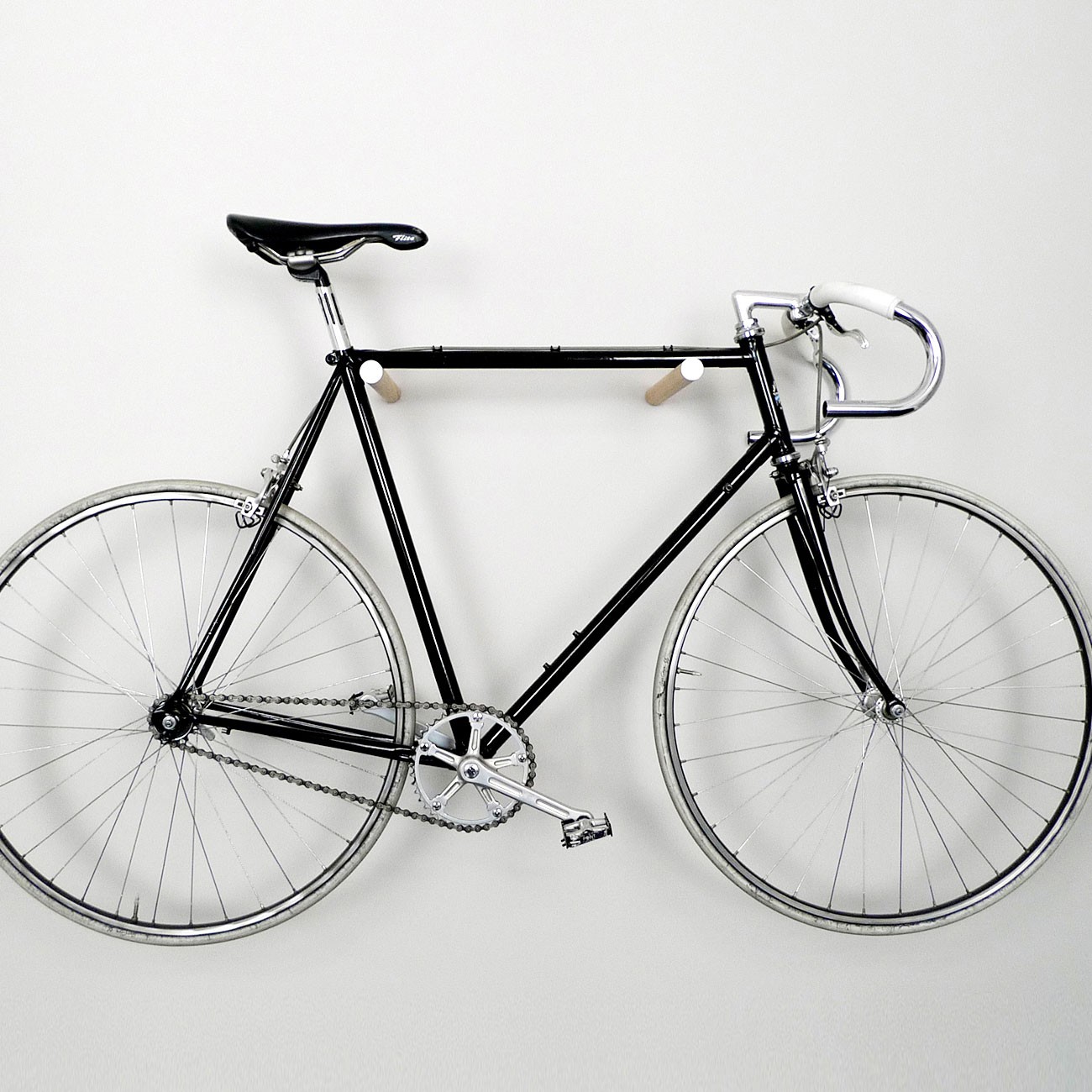 Wooden bike hook minimal and simple