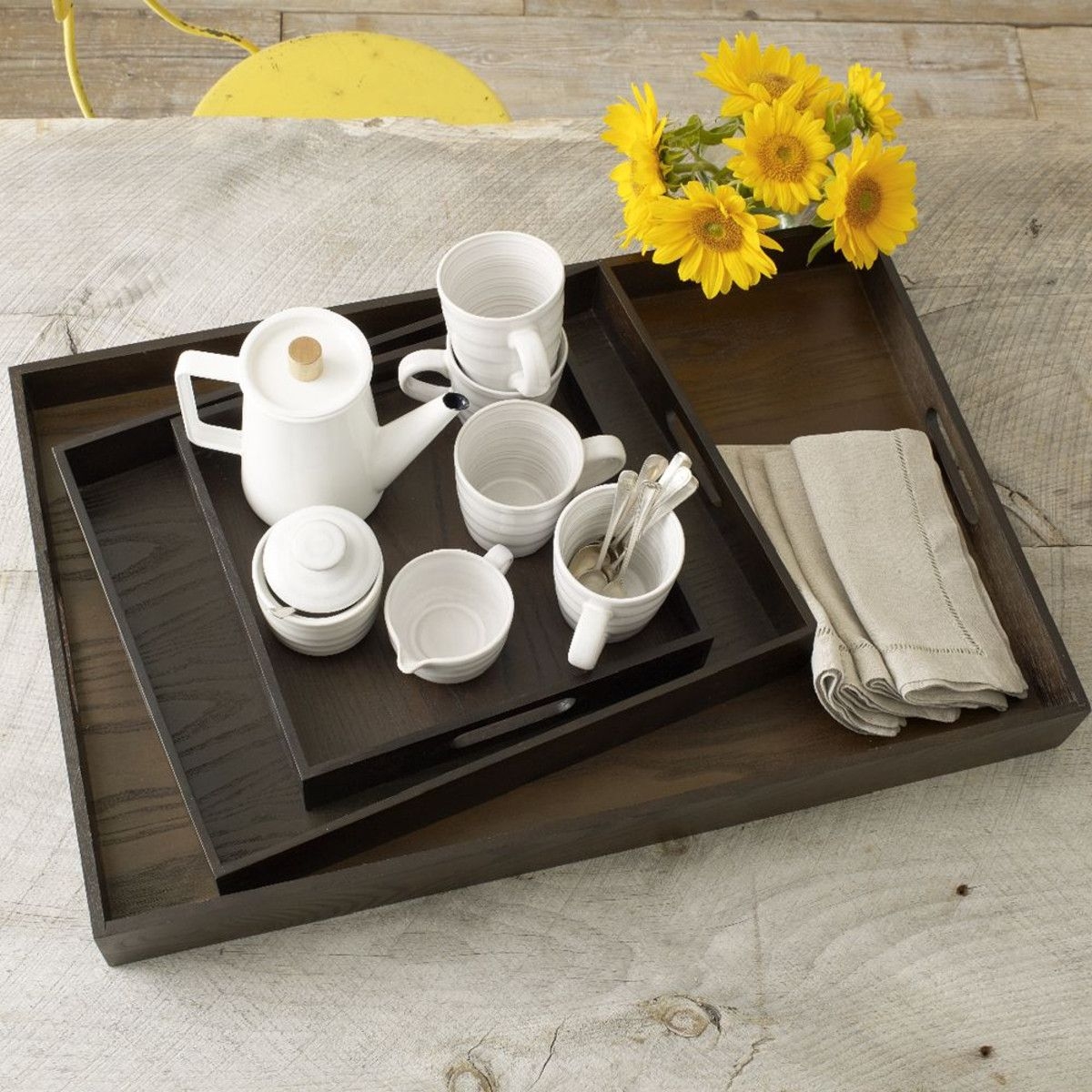 Wooden trays for ottomans 9