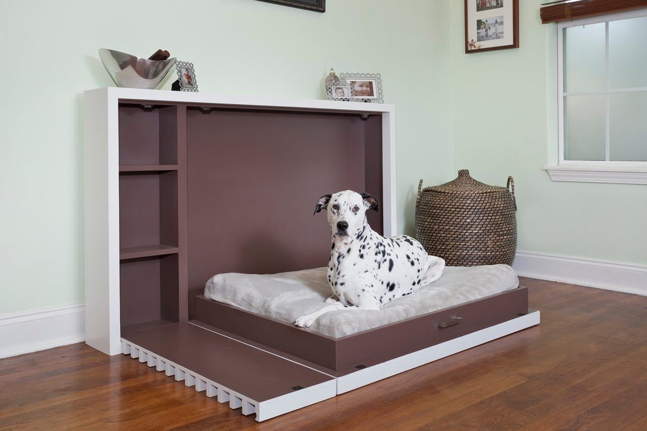 Dog crate cabinet
