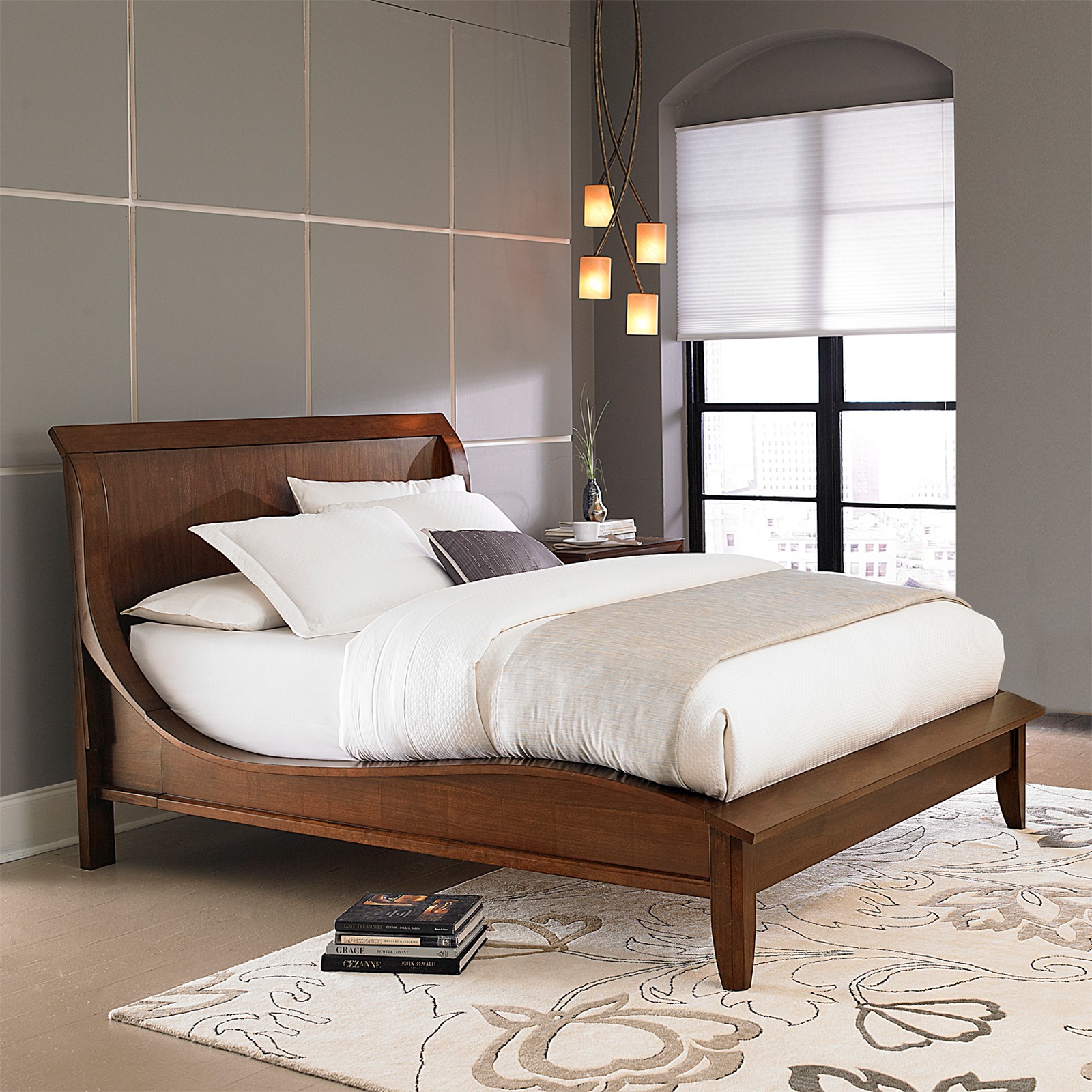 Low profile deals wood bed frame