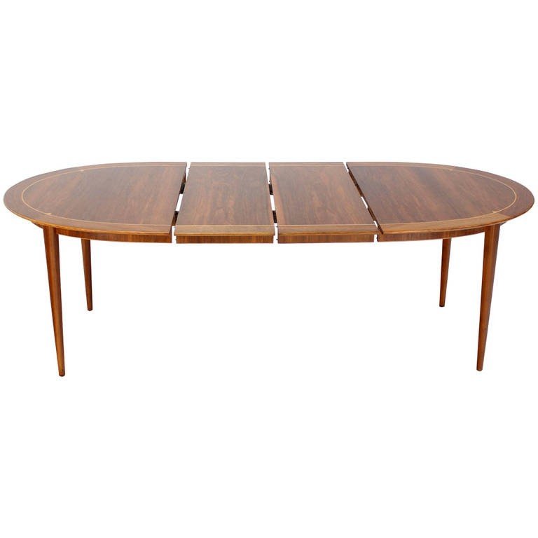 Mid century swedish modern oval dining table edmond spence