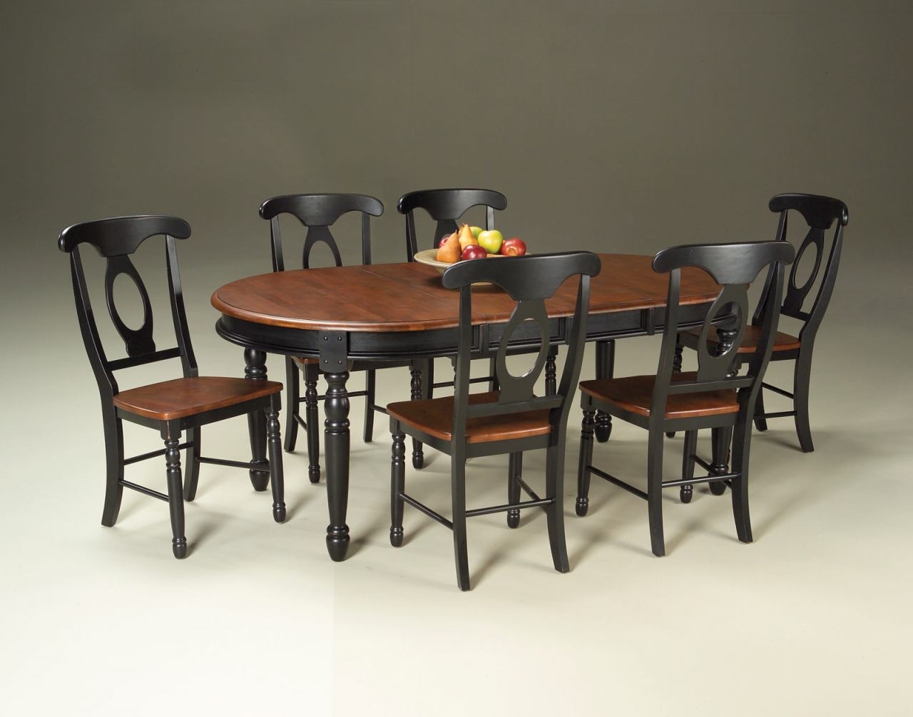 Oval dining table set for 6 3