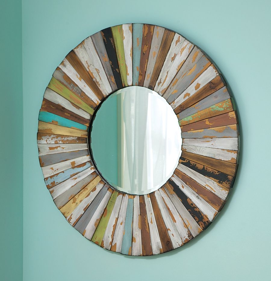 Round mirror wood frame 5