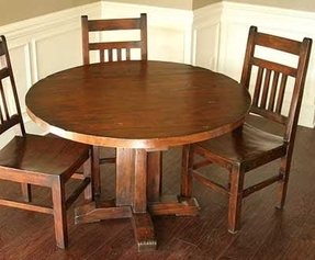 Round Wood Dining Room Table Sets - Foter