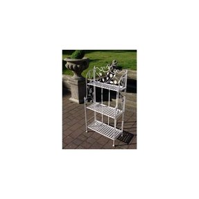 Wrought Iron Bakers Rack Foter Vintage Style Antique White Three Tier Wrought Iron Bakers Rack