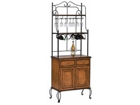 Metal Bakers Rack With Wine Storage Ideas On Foter