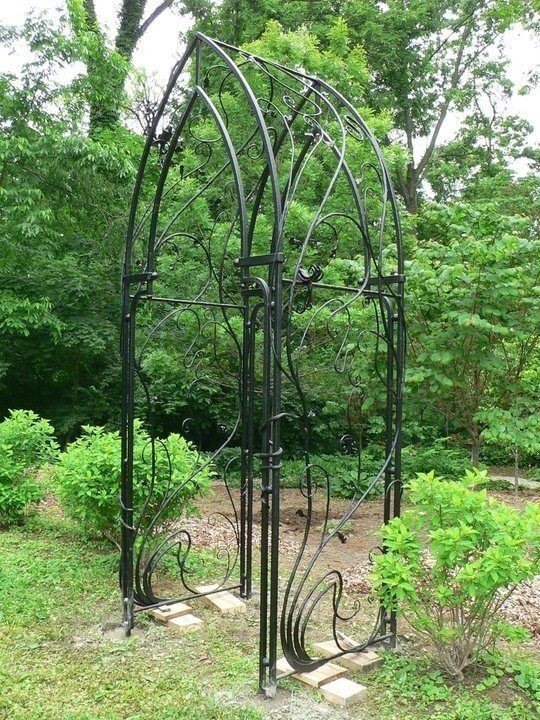 Details about   Outdoor Metal Garden Arch Gothic Arbor Garden Trellis For Climbing Plant Growing 