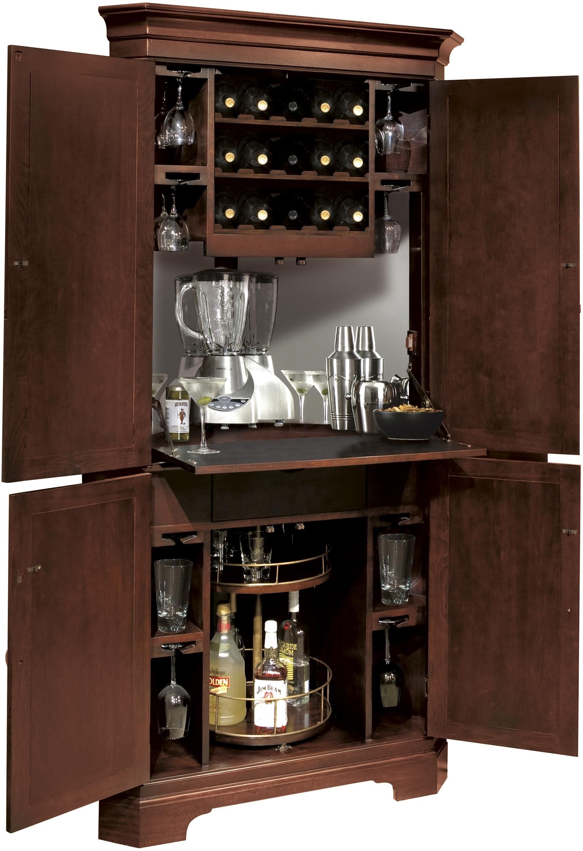 antique hidden bar cabinet