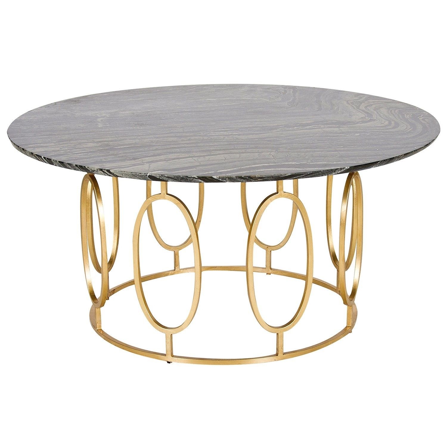 Marble top round coffee table 11