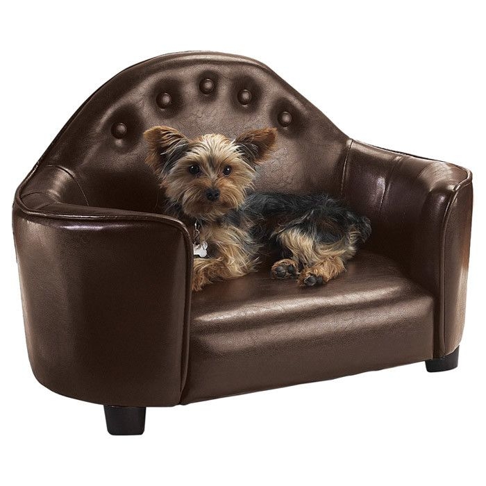 Leather deals dog chair