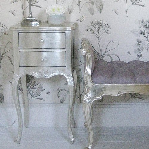 Silver double nightstand