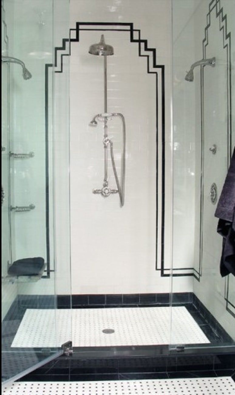 Tiffany leigh interior design art deco showers