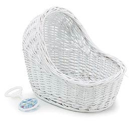 wicker basket crib