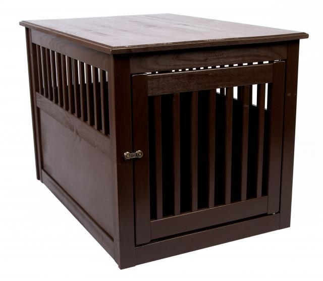 Wood dog crate table 13