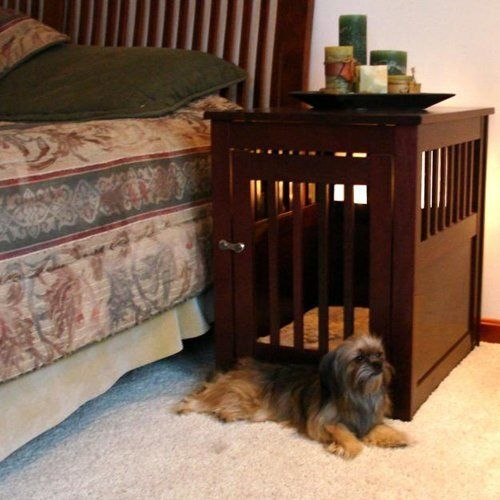 Wood dog crate table 18