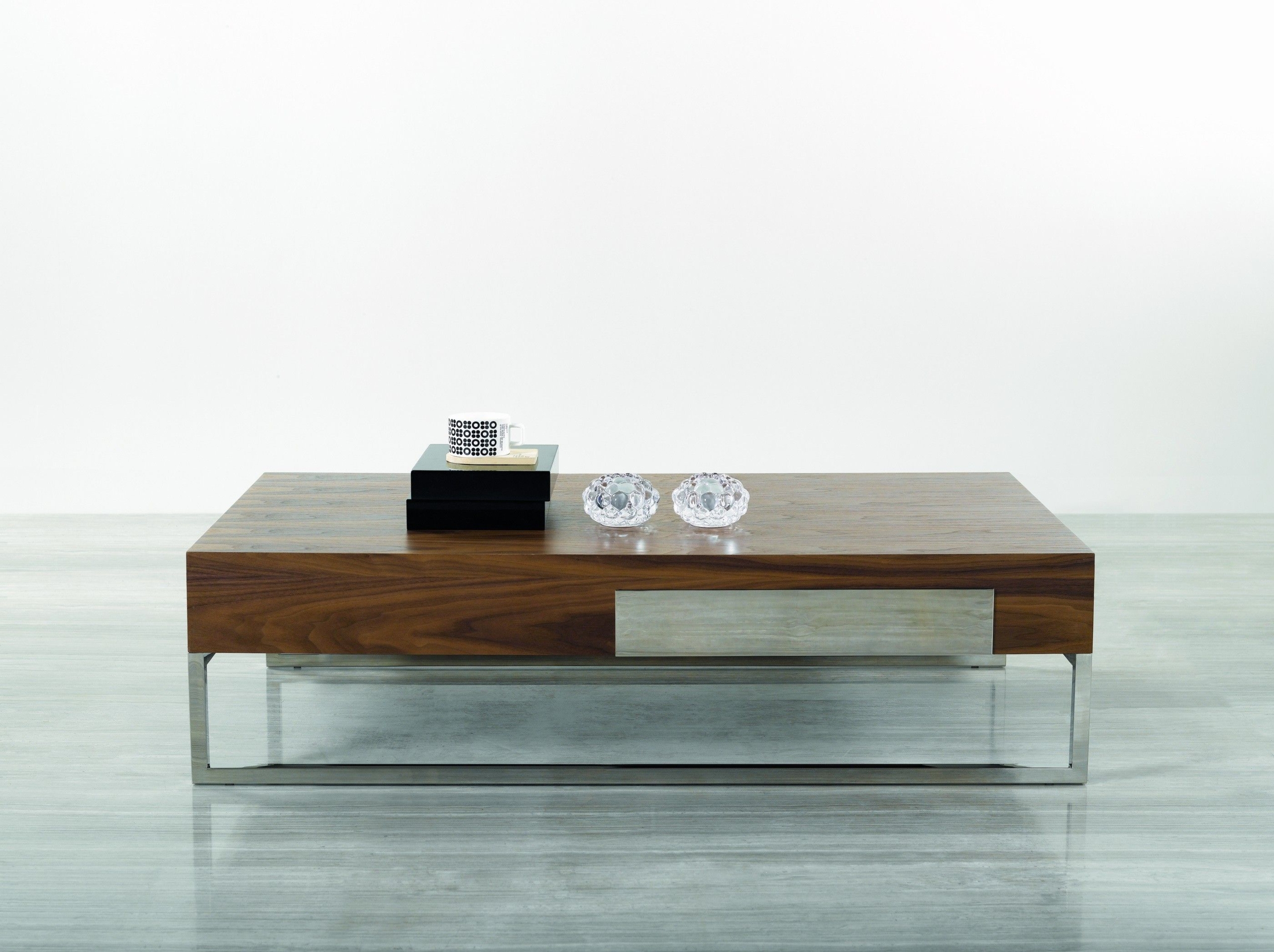 Wood Chrome Coffee Table - Open Living Area In A Grand House With Buy Image 725576 Living4media - Chrome and burl wood coffee table a smoked glass top in the style of willy rizzo or romeo rega.