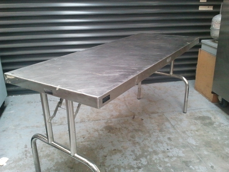 Folding Table 1800x700mm Stainless Steel 