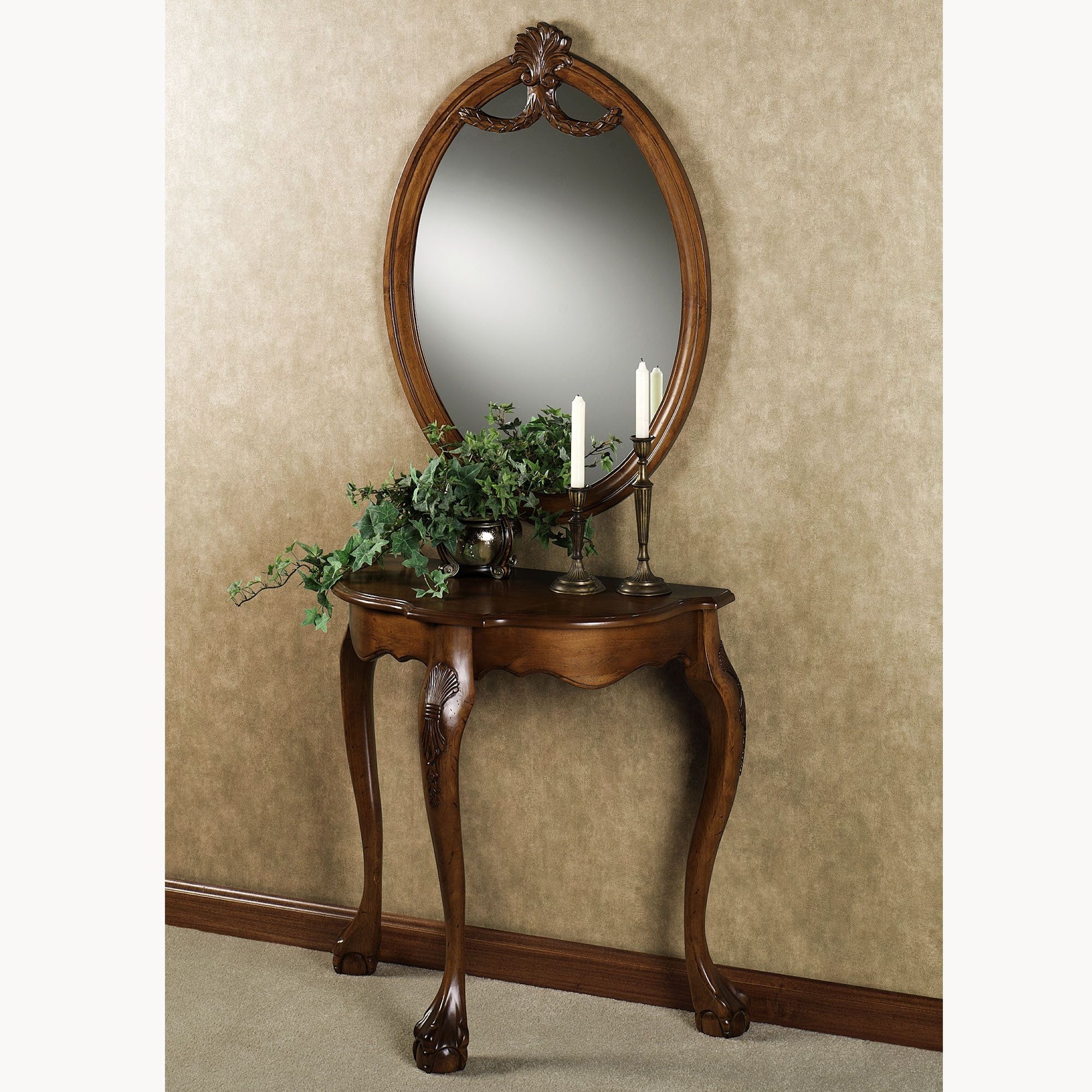 Foyer console table and mirror raphael table and mirror set