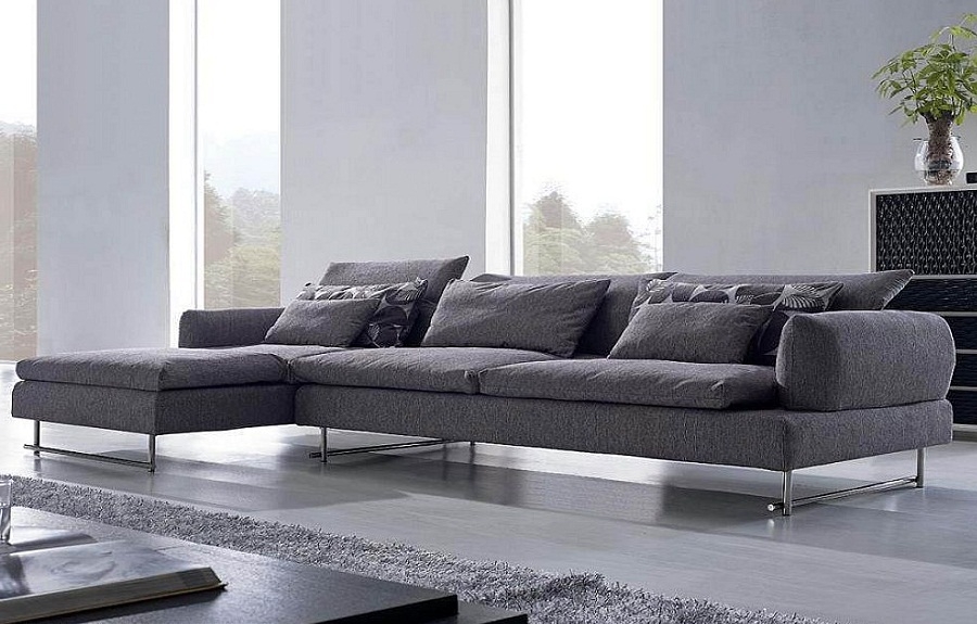 Looks comfy large sectional sofa couches in grey