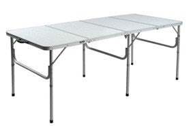 Quad fold aluminium folding camping table extra large camping table