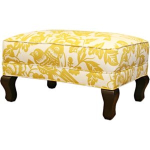 Songbird yellow ottoman arhaus furniture