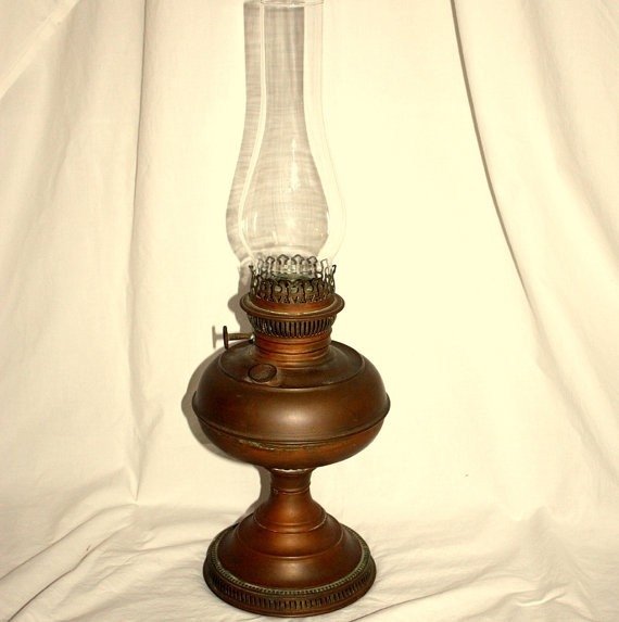 Vintage Brass Oil Lamp - Foter