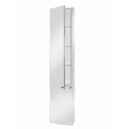 Croydex Wc796005 Nile Tall Mirrored Medicine Cabinet In Stainless Steel Traditional Medicine Cabinets