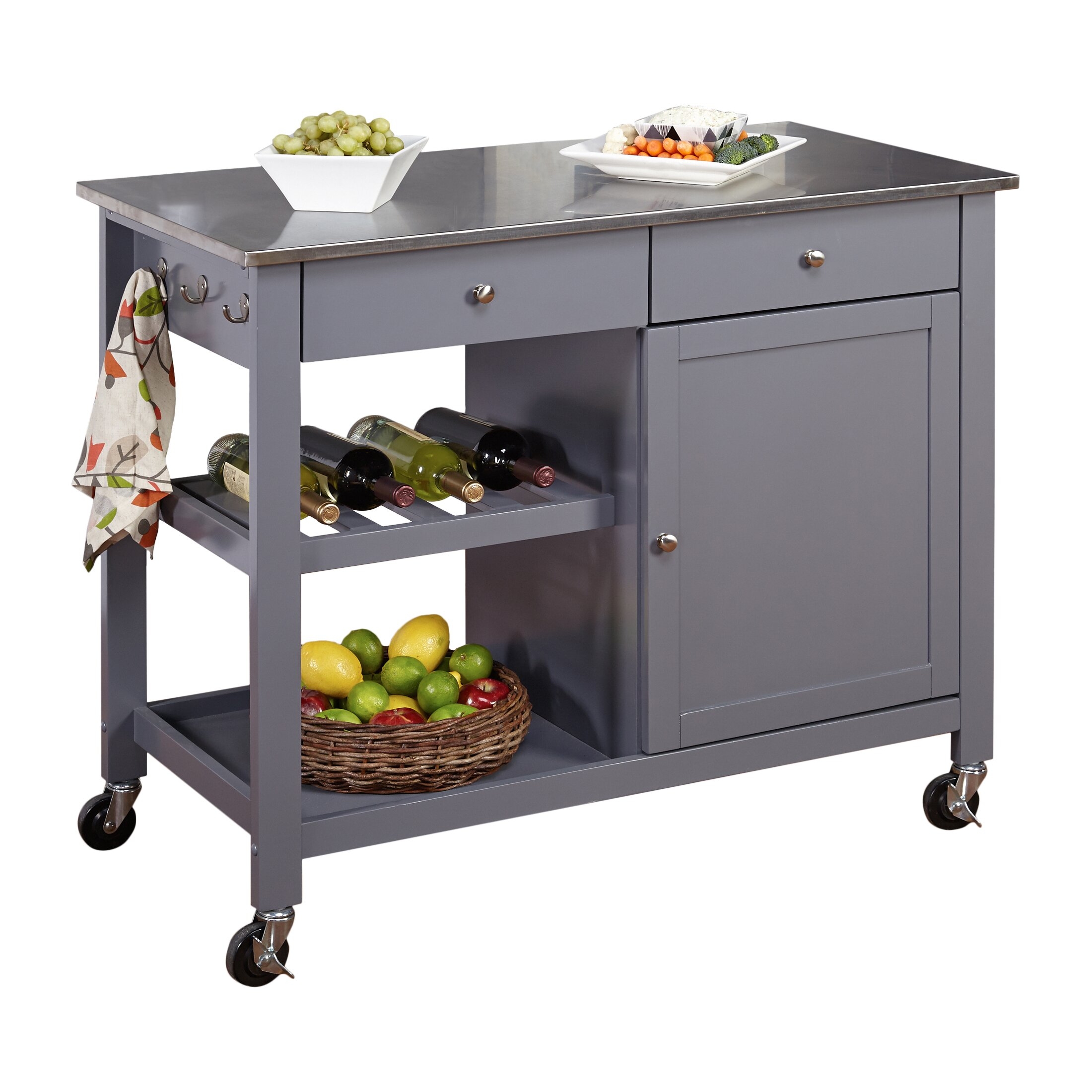 Kitchen island with stainless steel top 32