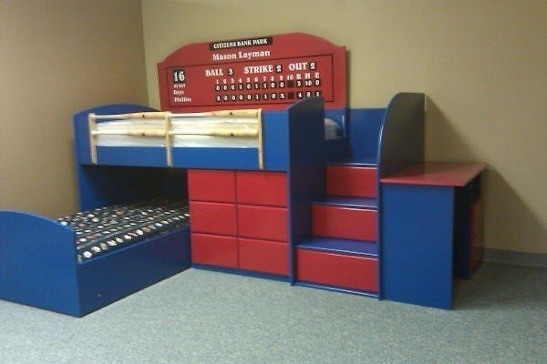 bunk bed with slide