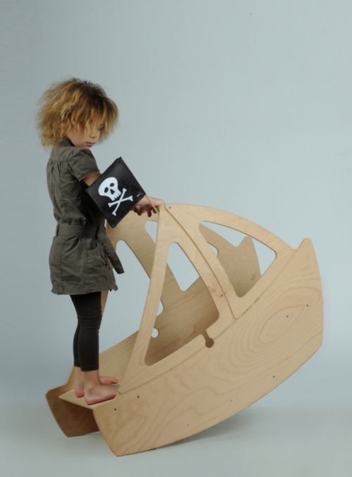 Wooden cheap rocking boat