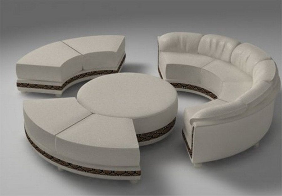Round sectional sofas 1