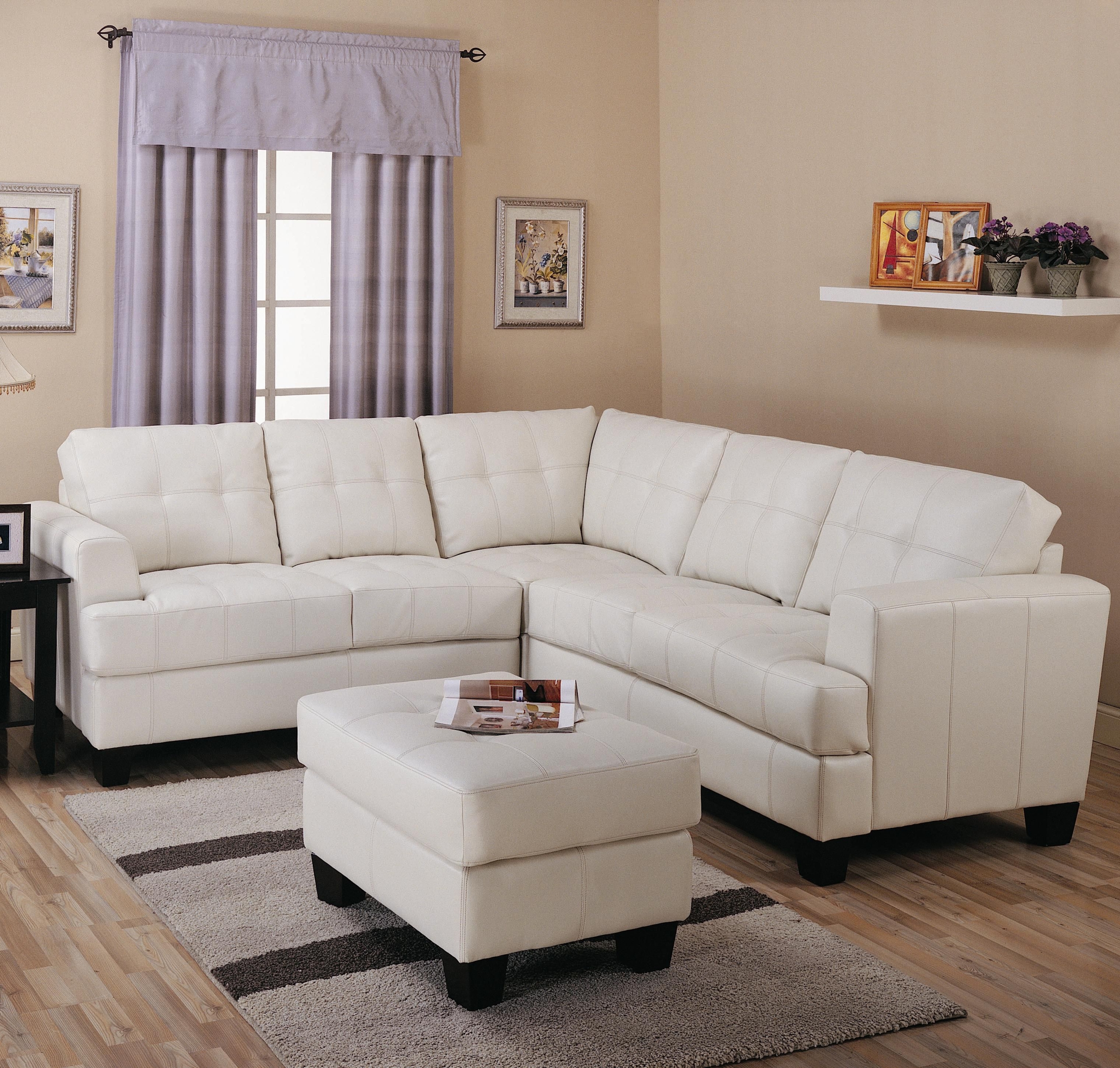 Show details for bella white leather sectional