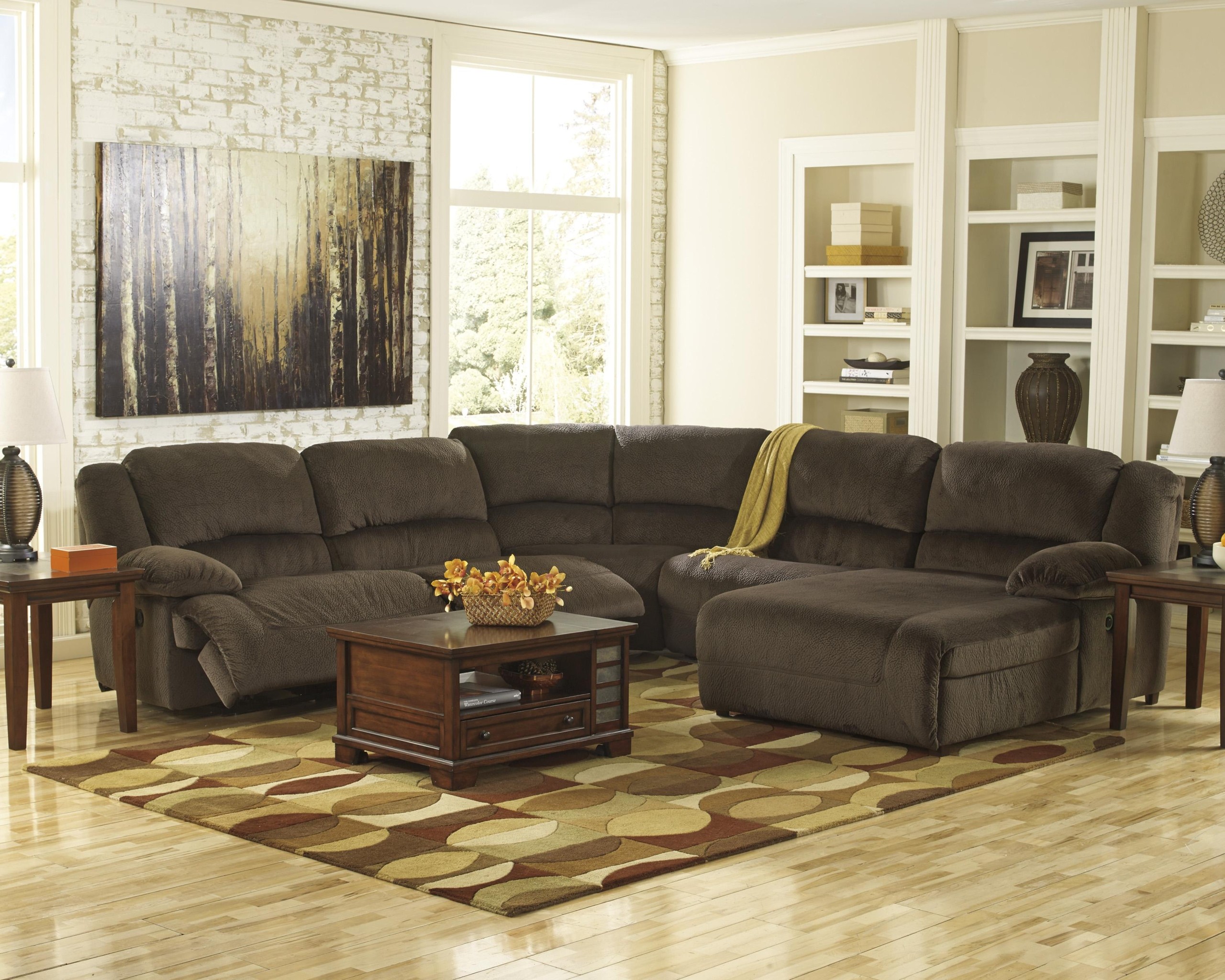 Couch with recliner and chaise
