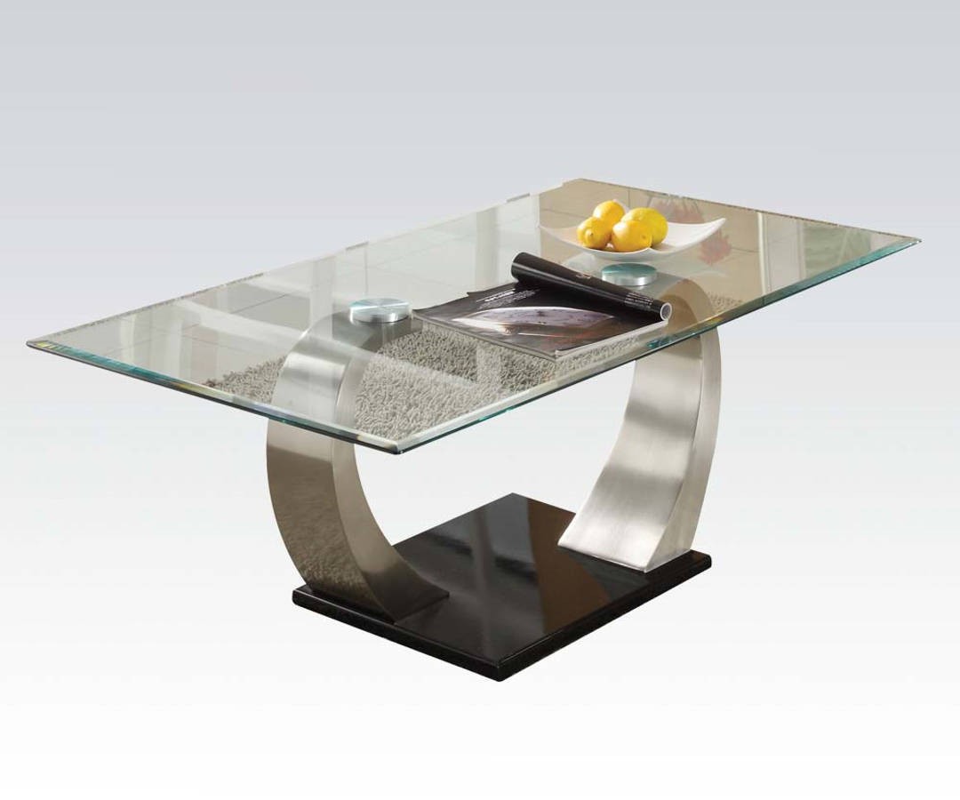 Glass chrome coffee table 4