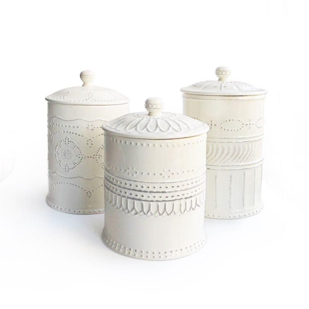 Kitchen cleanup 3 piece sofia canister set