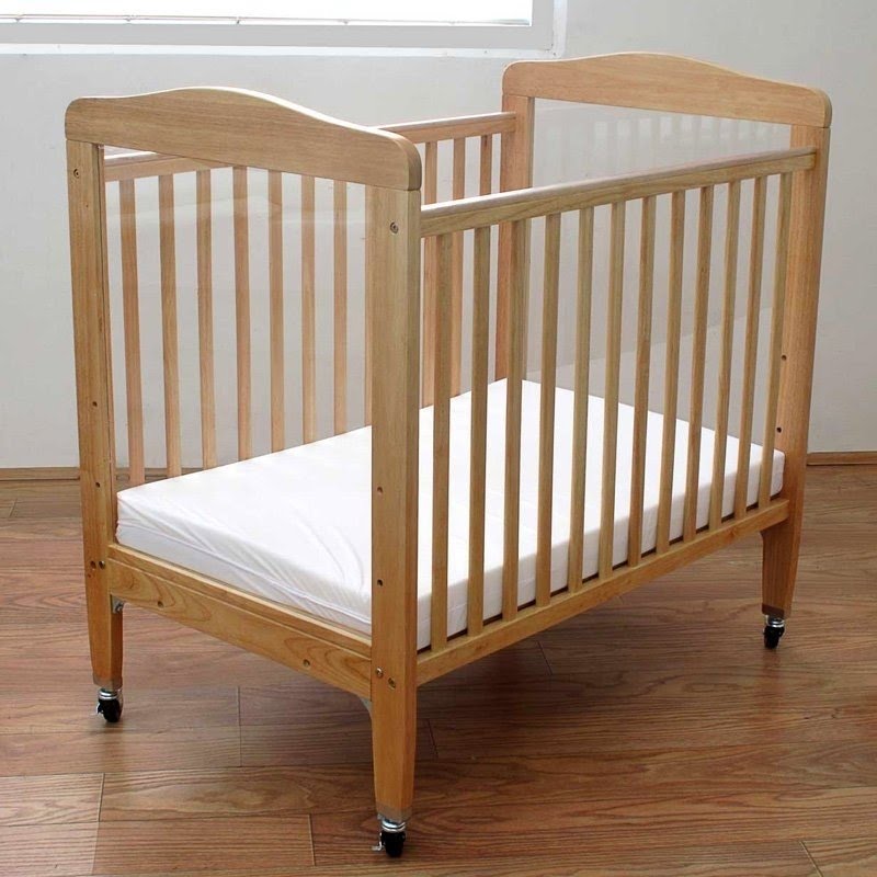 Natural wood baby crib 8