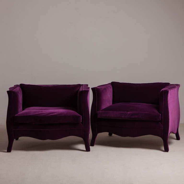 Purple accent chairs 1