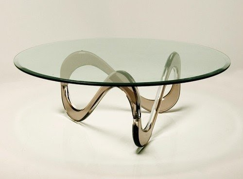Round coffee tables with glass top
