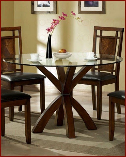 Round top glass dining tables