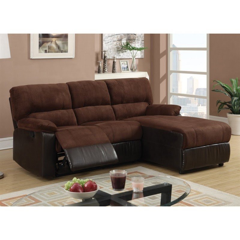 Sectional couch with chaise and recliner