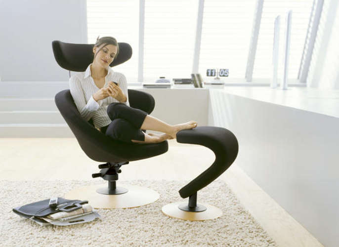 Varier Furniture Human Design Peel Recliner Chair With Optional Footrest Peel