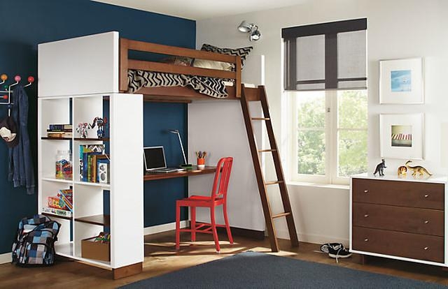 Basic and practice styles of children bunk bed with desk