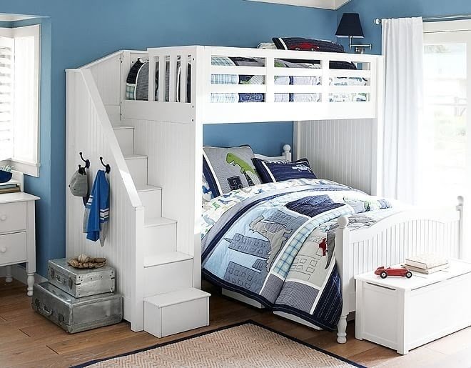 ikea bunk bed with desk