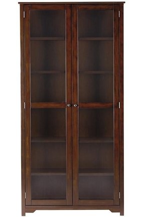 Wood Bookcase With Glass Doors - Ideas on Foter