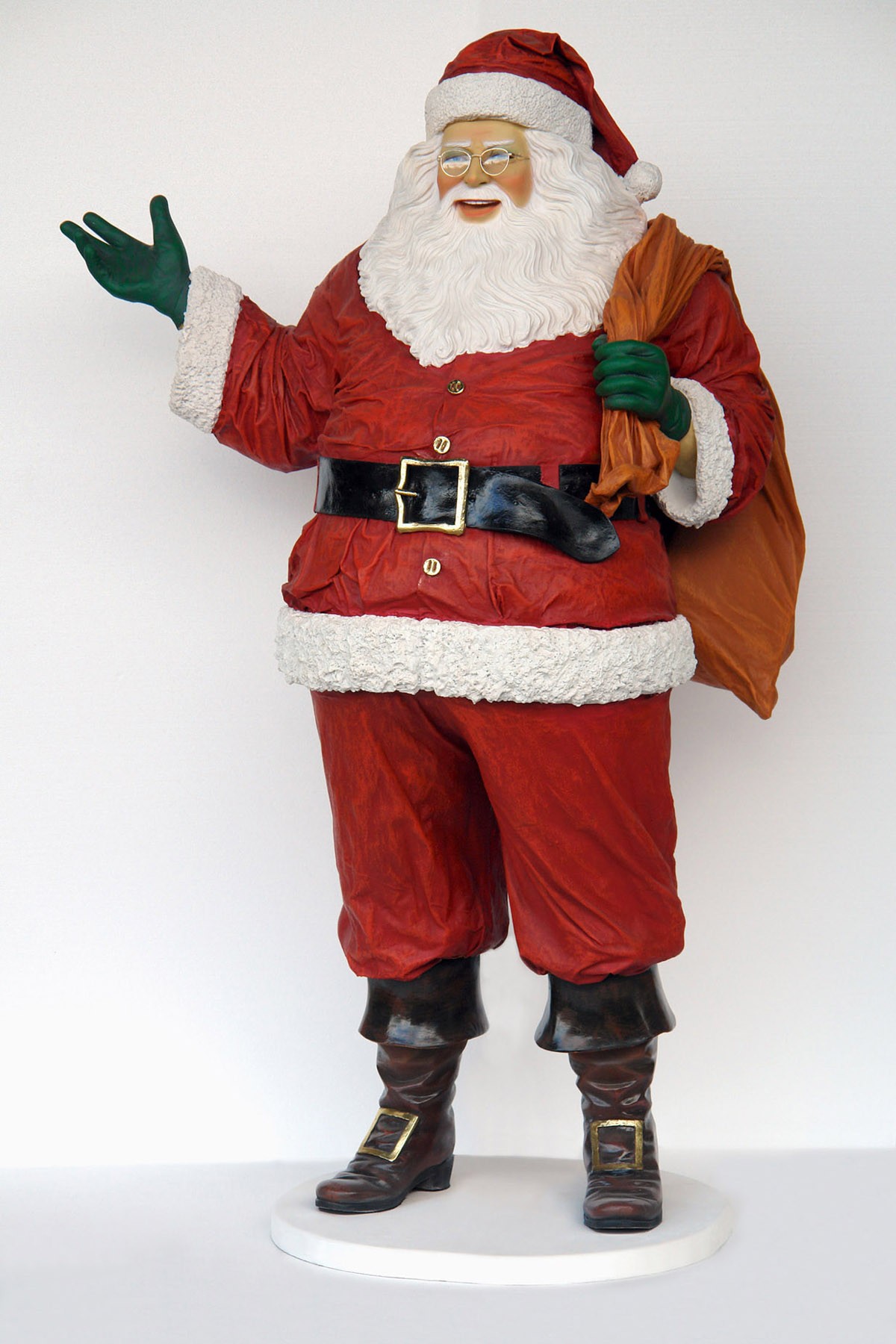 Santa claus standing with sack