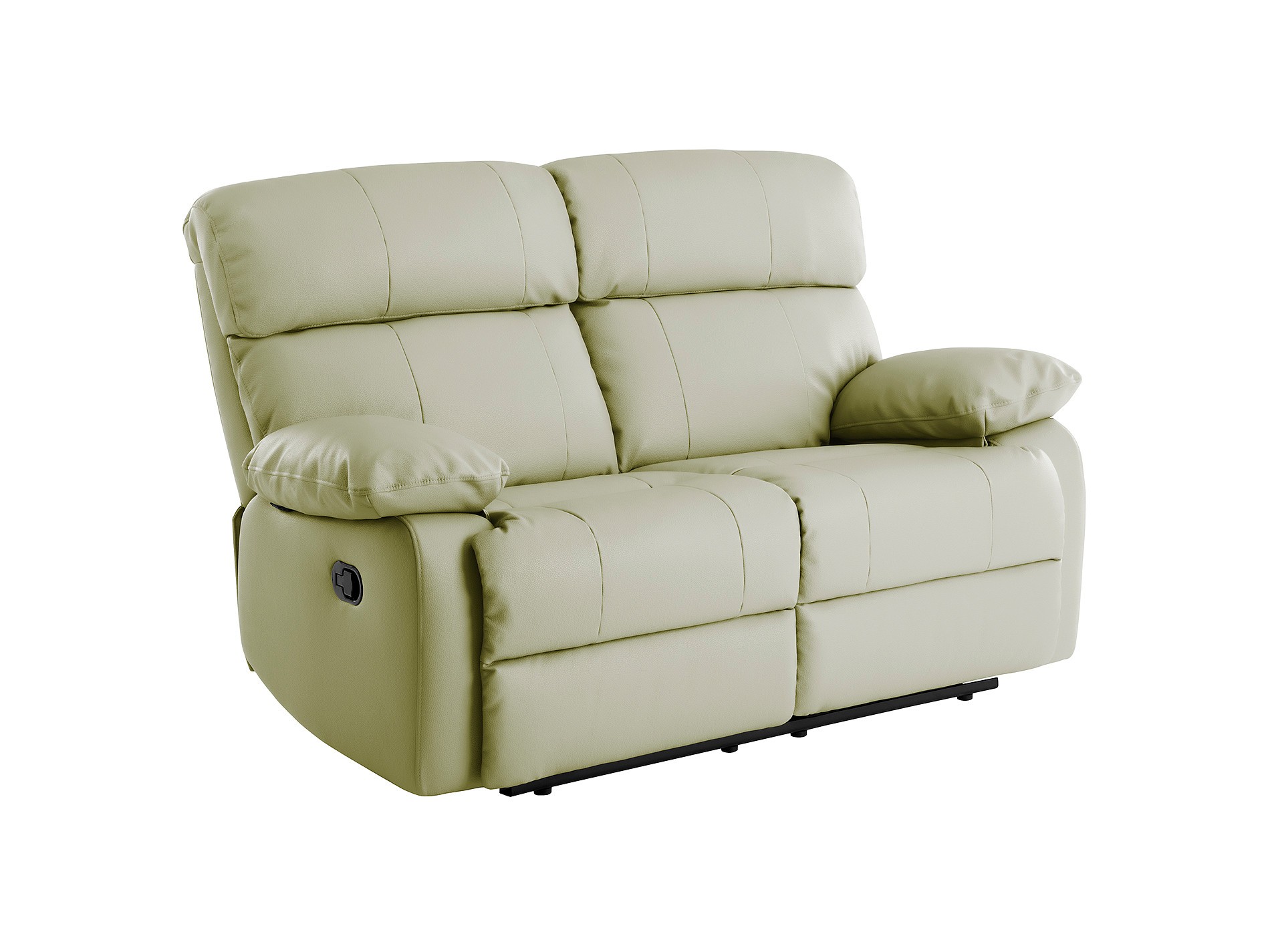 Sheffield small sofa with electric recliners in putty leather