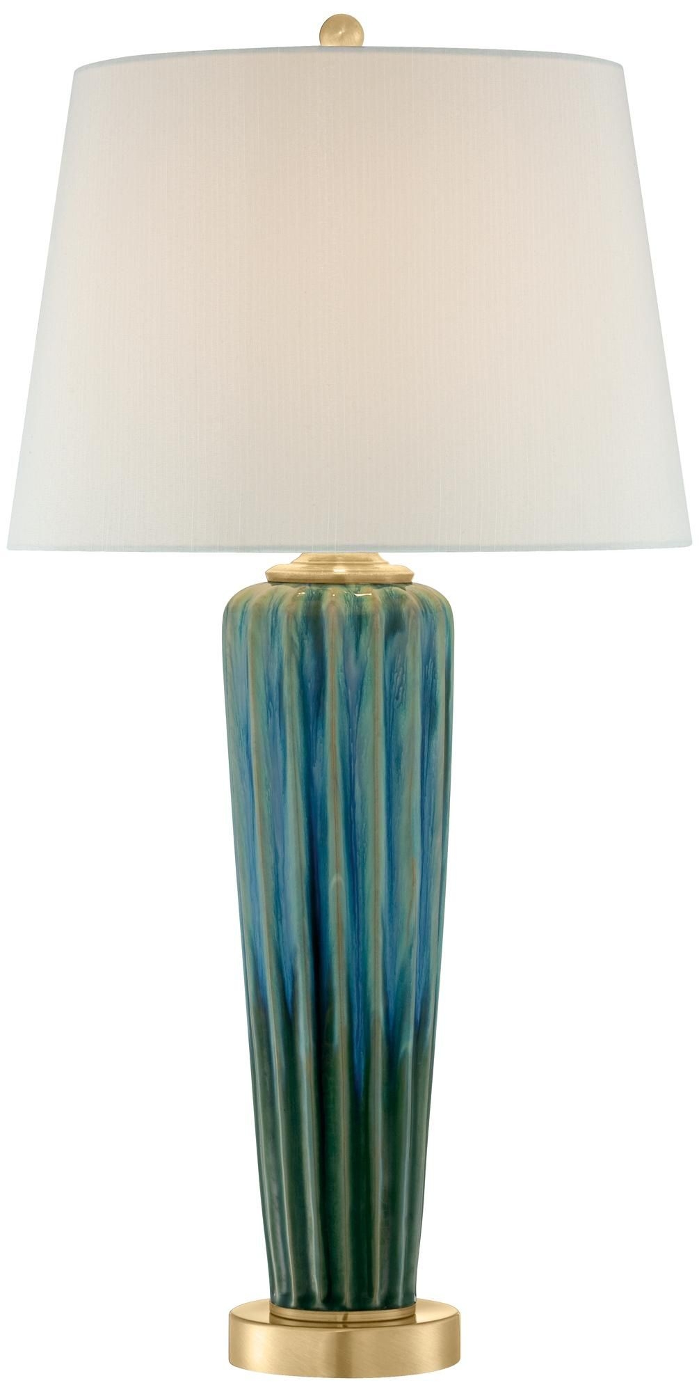 Blue ceramic table lamps